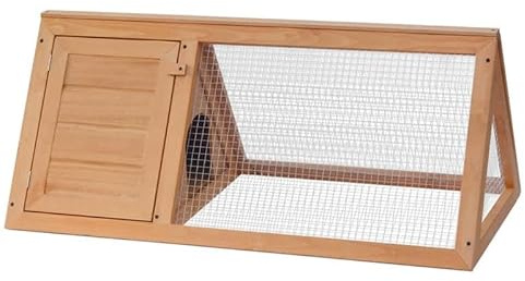 Kaninchenstall aus lackiertem Tannenholz & Sperrholz - Robuster Kleintierkäfig für Innen & Außen - Langlebiges Gehege für Kaninchen, Meerschweinchen & Nager