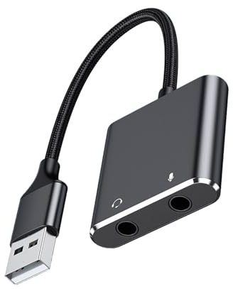Adattatore audio USB scheda esterna adattatore USB per PC portatile con cuffie e microfono da 3,5 mm