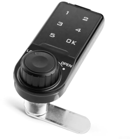 50 Set Digitales elektronisches Passwort-Türschloss für Schränke mit 4-15-stelligem programmierbarem Code und Diebstahlsicherung, Schwarz