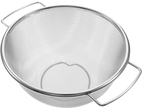 Toyvian Colino a Maglia Fine in Acciaio Resistente 22cm Scolapasta Compatto Per Lavaggio Verdure Frutta e Riso Cestello Per Cucina Pratico