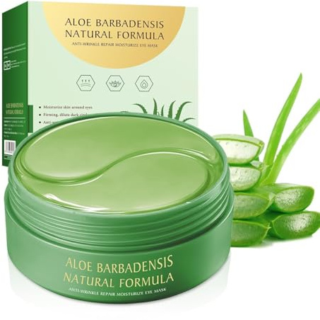 Augenpads,60 PCS Eye Pads,Augenpads Gegen Augenringe,Deep Hydration Feuchtigkeitsspendende Eye Pad Mask,Kollagen Hydrogel Anti Aging,Hyaluronsäure Augenmaske Dunkle Augenringe Entfernen (Grün25101301)