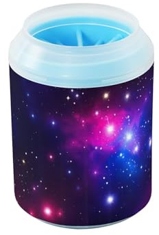 ODAWA Pfotenreiniger für Haustiere, bunt, Galaxie, Silikon, Pfotenreiniger