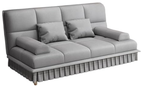 Modern Läderbäddsoffa for kattklösbruk, multifunktionell hopfällbar design, lämplig for små lägenheter Sovfåtölj(Grijs,Medium)