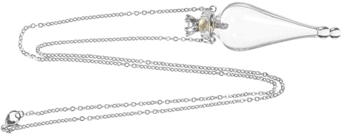 MOKKHNB Mini Pot en Verre Solide Pendentif Bouteille Suspendue Collier Décoratif pour Conserver Parfum ou Message pour Lune de Miel