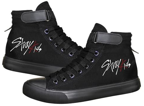 Satdflie Kpop Stray Kids Chaussures en Toile Sport Bang Chan Lee Savoir ChangBin Han I.N Felix HyunJin Seungmin Hiphop Haut-Top Velcro imprimé Unisexe pour Adultes, Couleur/11, 35 Taille
