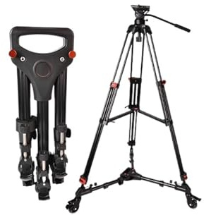 Tripod, DF2 Tragbarer Stativwagen mit Gummirädern for Kamera-Vlog-Videoaufnahmen, schnell beweglicher Lichtständer, stabile Unterstützung,for Parts