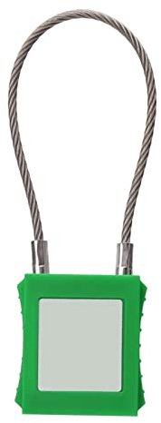 Xiuganpo 85mm Shackle Steel Safety Padlock with Brass Cylinder Lock, Premium Cable Lock for Equipment Maintenance, Perfect for Isolation (Green)