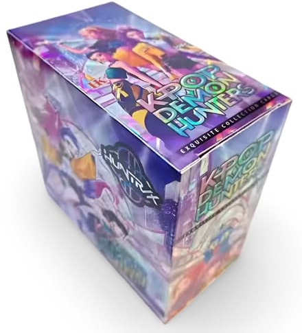 K Pop Demon Hunters | Collectible Cards | Booster Box | For Collectors 15+ Years | Design 2 (Purple)