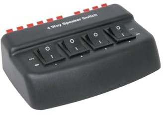 AV Link 128.562 50 W 4 Way Lautsprecher Selector – Schwarz