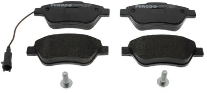 FERODO Kit pastiglie freni Anteriore Con contatto segnalazione usura con accessori FDB1466 Compatibilità con FIAT 500 312 PANDA 169 GRANDE PUNTO 199, ALFA ROMEO MITO 955, ABARTH