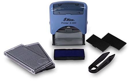 Stempel zum Selbst setzen, Shiny S-884, Stempelset inkl. 584 Zeichen für bis zu 5 Zeilen Text – Bürostempel und Textstempel selbst gestalten