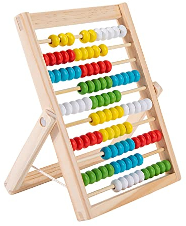 Luckxing Zählrahmen Rechenschieber Rechenrahmen Kinder, Grundschule Mathe Spielzeug, Zählen Und Rechnen Hölzerne Abakus, Lernspielzeug Montessori Spielzeug Holzspielzeug Motorikspielzeug