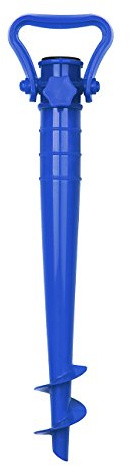 Sekey Sonnenschirmhalter Strand Oder Erde Blau mit Bodendübel für Sonnenschirm (Blau)