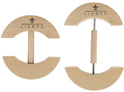 LIERYS Hutspanner/Capspanner - Hutausweiter aus Holz - Hutstretcher für Hutweiten von 55 bis 66 cm verstellbar - Made in Germany - Hüte und Caps in Form halten und Wieder in Form bringen