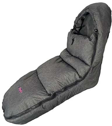 funlife German Designed Ultimate Protection Cozy Warm Waterproof Winter Baby Stroller Bunting Bag,Front Piece Removable,Multi-Function Good for 6-42M,Black