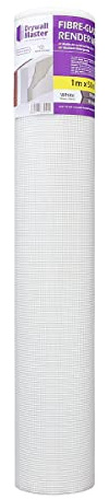 Drywall Master 22415DM Fibre Glass Alkaline Resistant Render Mesh DM22415 50sqm 160g/m2 4x4, White