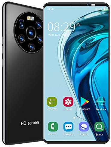 Handy, LANDVO mate40 pro 5,45-Zoll-HD-Bildschirmtelefon Dual Card Dual-Standby-System 128 GB Dual Card Dual-Standby-System High-Definition-Kamera (schwarz)