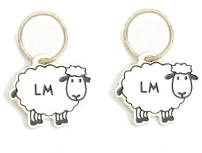 Lantern Moon - Lantern Moon Prairie Métallique Plaqué argent En Forme de Mouton Tricot Anneau Stitch Marqueurs - 6 Pièces