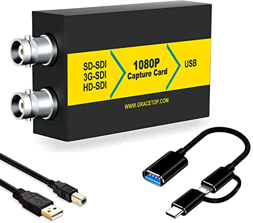 Tarjeta de captura SDI, dispositivo de captura de vídeo SDI a USB 3.0 con bucle SDI, tarjeta de captura SDI para grabación de video de transmisión de juegos para Windows, Linux, OS