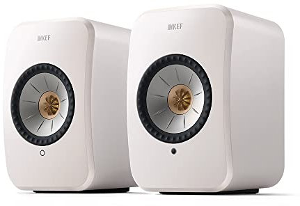 KEF LSX II - Wireless Bookshelf Speakers, White | Active Speakers | TV | PC | Gaming | HDMI