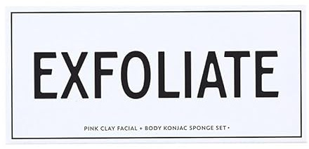 Bella Sleep + Spa Facial & Body Exfoliating Boxed Konjac Sponge Set, 2-Pieces, White