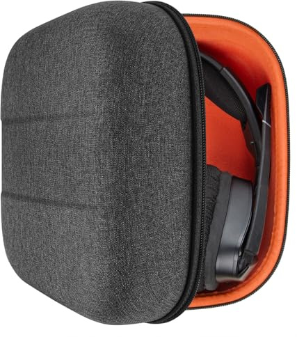 Geekria Shield Kopfhöreretui kompatibel mit Corsair Void v2 Wireless, HS80, Virtuoso, HS55, HS65 und mehr, Ersatz Extra Hartschalen-Reise-Aufbewahrungstasche mit Kabelaufbewahrung (Dunkelgrau)