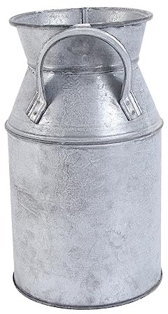 Dekorative Vase aus Eisenblech Weiß 1 Stück für Trocken und Frischblumen