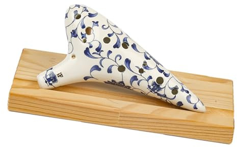 12-Loch-Okarina Blaue Und Weiße Okarina Einsteiger-Einsteiger-Nationalmusikinstrument AF-Taste