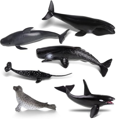 DAJISI 6 Stück Hai, Baby Shark Spielzeug Tiere Spielzeug Kunststoff Meerestiere Figuren Spielfiguren Kinder Hai Deko Tortendekoration für Kinder