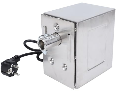 Fdit Motor de Asador de Parrilla Eléctrica de 45 W, Potente Estabilidad, Motor de Asador de Barbacoa de Pollo de Cordero Entero para Reuniones Familiares, Acero Inoxidable (Enchufe