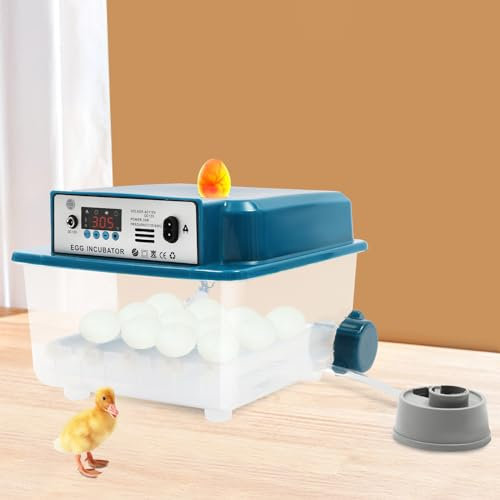 Brutautomat Vollautomatisch 16 Eier Brutmaschine Temperature Control & Automatic Egg Turner für Diverse Eier Brutmaschine Hühner Fasane