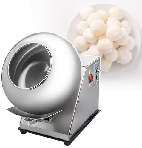 ZuckerüBerzugsmaschine, Mini-SchokoladenüBerzugsmaschine, Ein-Knopf-Startschalter, Produktion: 2–5 Kg/Stunde, Topfdicke: 6,46 Mm