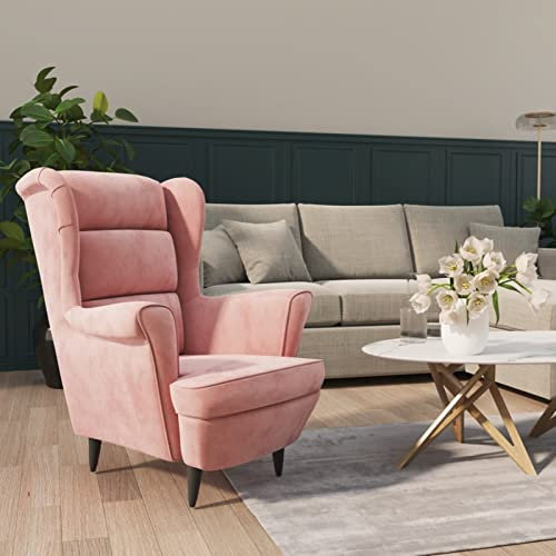 Sufrk Sillón de Terciopelo Rosa SillóN Relax Sillon Lectura Sofa Reclinable Sillon Orejero