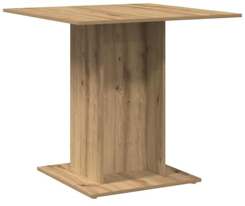 vidaXL Mesa de Comedor Madera de ingeniería Roble Artisan 80x80x75 cm