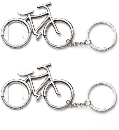 2 Pezzi Portachiavi per Bicicletta, Apribottiglie,Chiave Apribottiglie Mini, Apribottiglie Portatile, Portachiavi Regalo Divertente