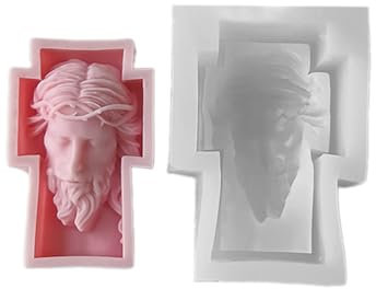 Molde de silicona para esculturas de cruces, retrato humano, abstracto, escayola, resina, hecho a mano, decoración artesanal