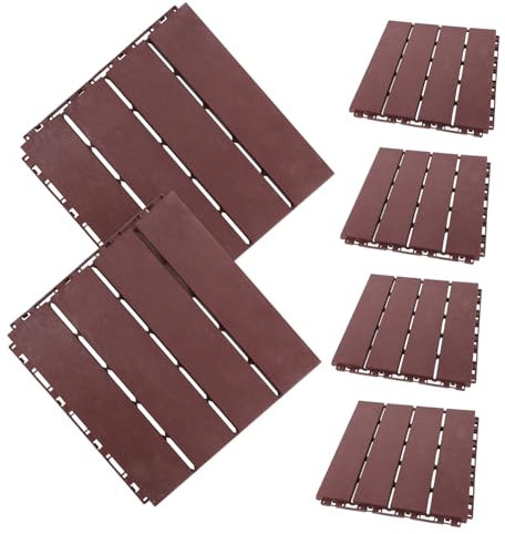 GETAJGHSD 6stücke Teiliges Interlocking Deck Fliesen Für Außenbereiche Wetterfester Bodenbelag Für Terrasse Balkon Garten Und Badezimmer Rutschfeste Einfach Zu Installierende