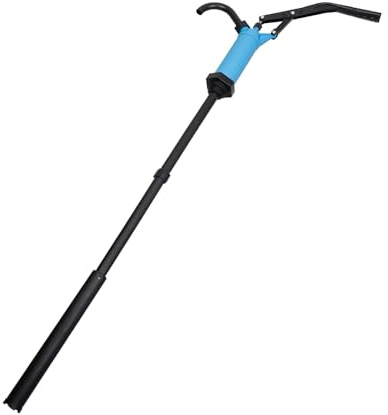 Xtremeauto Pompe manuelle pour tambour d'huile - Pompe manuelle de 90 cm - 3 pièces pour fûts de 220 l - Débit de 370 ml par course - Transfert de fluide pour AdBlue, eau, kérosène, liquide de