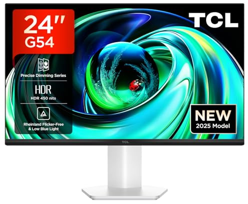 TCL 24G54 24 Zoll Mini-LED-Monitor, Full-HD-Auflösung, 100Hz, VA-Panel, 450 Nits, VESA Display, HDR 400, großer Farbraum, TÜV Rheinland Flimmerfrei & Low Blue Light