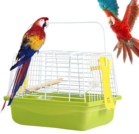 Viaje De Transporte De Aves - Jaula De Transportista De Aves, Pequeño Portador De Pájaros | Portador De Viajes De Loros con Material De Alambre, Caja De Transporte De Aves Plegable Carrier De Aves De