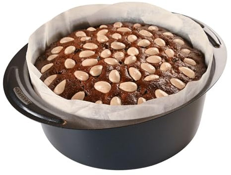 Lakeland Universal Fit 7-9 Inch Round Parchment Baking Cake Tin Liner – Pack of 25 with pre Cut Slits