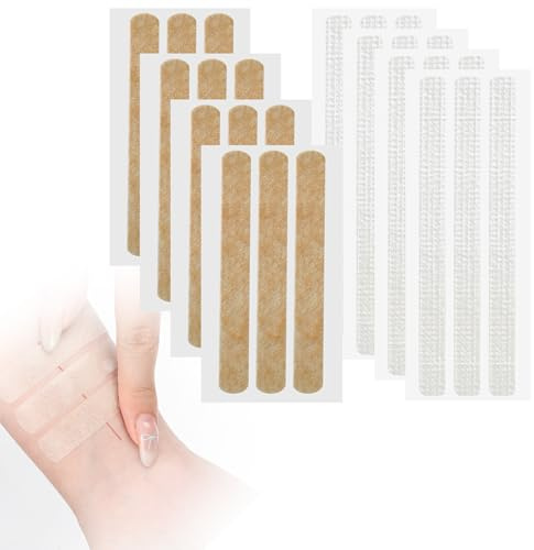 Sterile Wound Closure Strips Skin Suture Strips 24 PCS First Aid Adhesive Plaster for Lacerations Superficial Cuts, 12x100mm