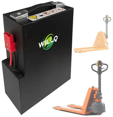 WILLQ Batería de Litio de 24 V y 20 Ah para montacargas eléctrico, batería de Iones de Litio de Repuesto para transpaleta eléctrica EPJ3300/A-1017/A-1034 con Enchufe Anderson