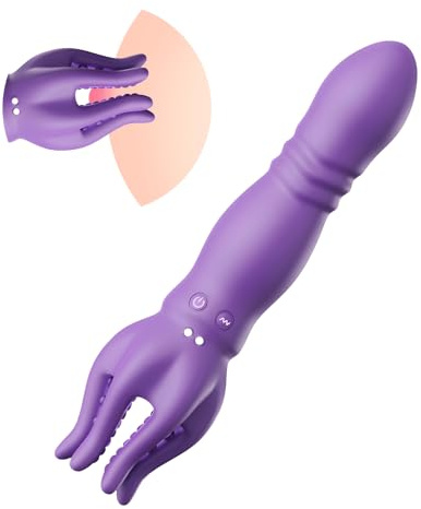 Qoosea Vibromasseur Point G pour Femme Vibrateur pour Clitoridien Étanche Vibro Godes, Masturbateurs pour Homme, Sexuel Masseur 10 Modes de Vibration Jouets Sexuels pour Adulte Couple