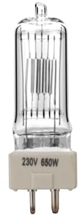 Wtuhanbi Bing 650W Photography Spotlight Bulb - 110V-120V Low Voltage Halogen Tungsten Bulb for CP/89 FRK 54631 Gy9.5 Base