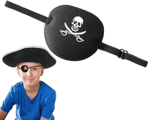 Generico Black Out Eye Patch | Piraten-Mehrzweck-Augen-Patch, Skelett-Bandage für die Haut, Patch-tragbar für Weihnachten, Rollenspiel