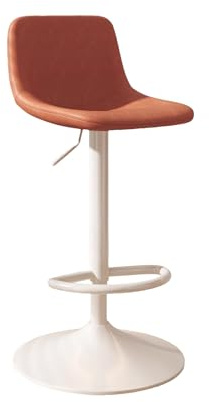 Tabouret Ergonomique Bureau Assis Debout Hauteur Réglable 59-79 cm Tabouret pour Coiffeuse avec Dossier Rotation à 360° pour Salon de Manucure Bureaux Cuisine(Orange)