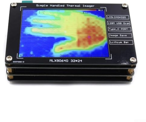 AR01 Multimetro per immagini termiche 2 in 1 Tester a infrarossi con risoluzione 32x32, gamma da -20 a 550 °C, 25000 conteggi, ricarica di tipo C, per uso elettrico e industriale (standard)