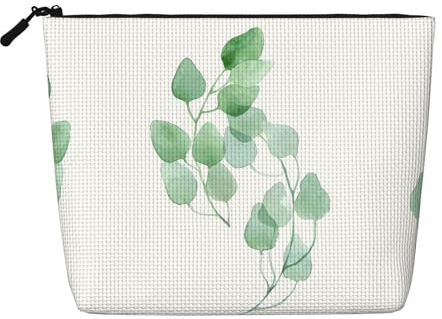 Hermosa bolsa de cosméticos de una sola capa con estampado de globo aerostático, bolsa de aseo de viaje, adecuada para viajes de negocios y uso diario., Hermosas hojas, Talla única