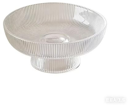 Genérico Frutero de cristal, pedestal acanalado transparente for ensaladas frutas, postres y aperitivos, decorativo for mesa comedor cocina